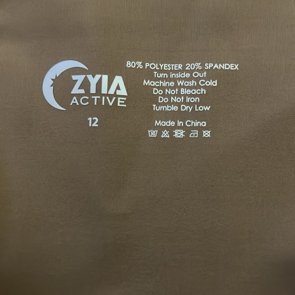 ZYIA Active Cocoa Streamline Hi-rise Leggings 7/8 24" NWT - Picture 6 of 7